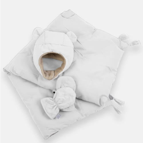 Cub Set - Airy | Mitten, Hat & Blanket