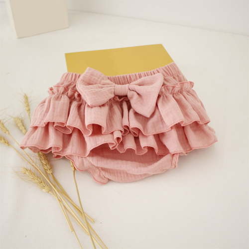 XXWXYD Baby Girl Cotton 𝖦auze Skorts with Buil𝗍-in Shorts, Soft Ruffl𝖾 Trim Cute Athleti𝖼 Summer Outfit Adjustable Waist Toddler Skirt for 0-24 Months