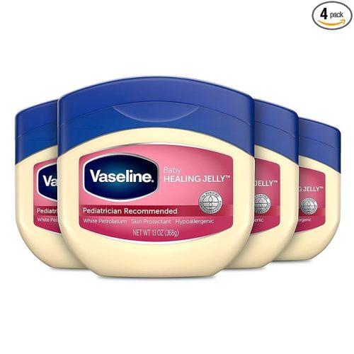 Vaseline Petroleum Jelly Baby Skincare Protective & Pure 4 Count Treats Dry Skin And Prevents Chaffed Skin From Diaper Rash Hypoallergenic And Gentle On Skin 13oz