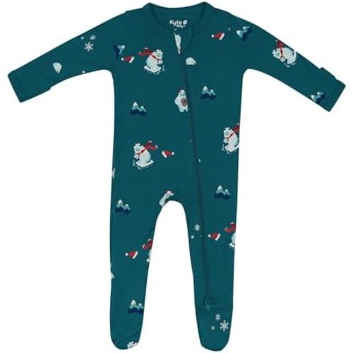 KYTE BABY Unisex Zipper Closure Footies, Rayon Made From Bamboo, 0-24 Months