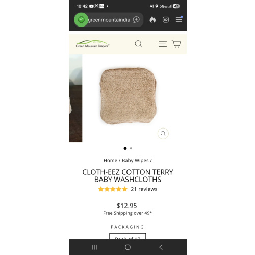 Cloth-eez Terry Baby Washcloths