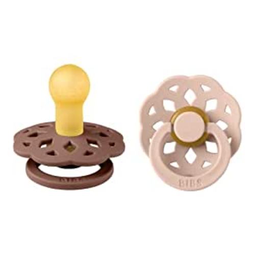 Amazon.com : BIBS Pacifiers - Boheme Collection | BPA-Free Baby Pacifier | Made in Denmark | Set of 2 Woodchuck/Blush Color Premium Soothers | Size 0-6 Months : Baby