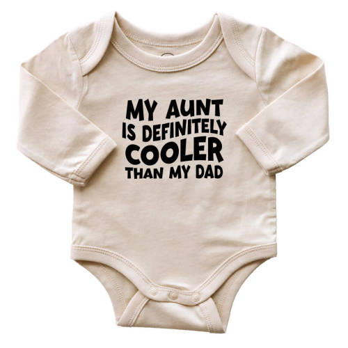 My Aunt's Cooler Long Sleeve Graphic Bodysuit | Natural