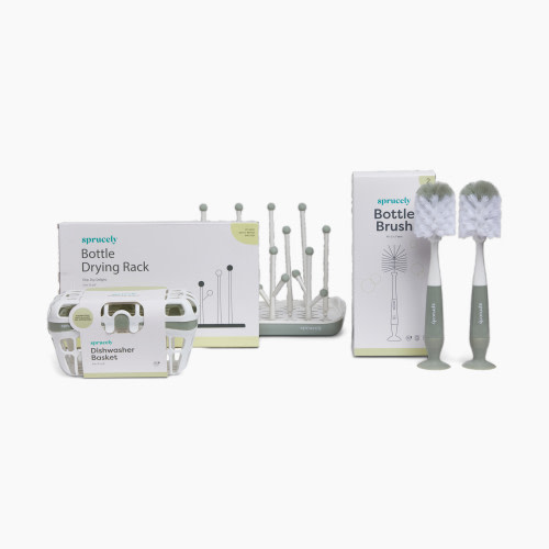 Sprucely Bottle Accessories Starter Set - White/Grey
