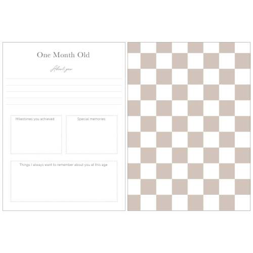 Checkerboard Baby Book | Forest Green Cover