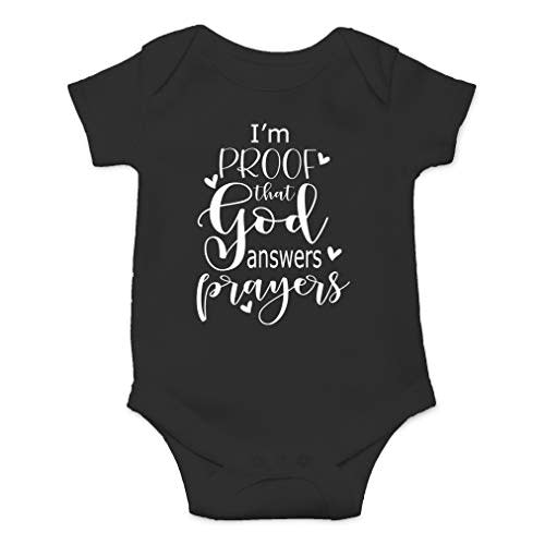 AW Fashions I'm Proof That God Answers Prayers Baby Bodysuit Cute Newborn Boy Funny Rompers Girl Clothes