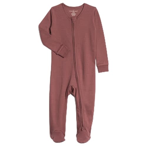 Colored Organics Baby Zip-Up Footed Sleeper with 2-Way Zipper - Newborn Organic Cotton Pajamas