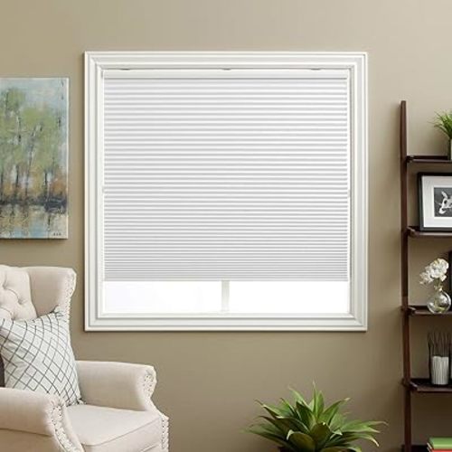 Blinds for Windows, Blackout Window Blinds and Shades for Home Bedroom Nursery, 32 inch Wide x 64 inch Long, White(Blackout)