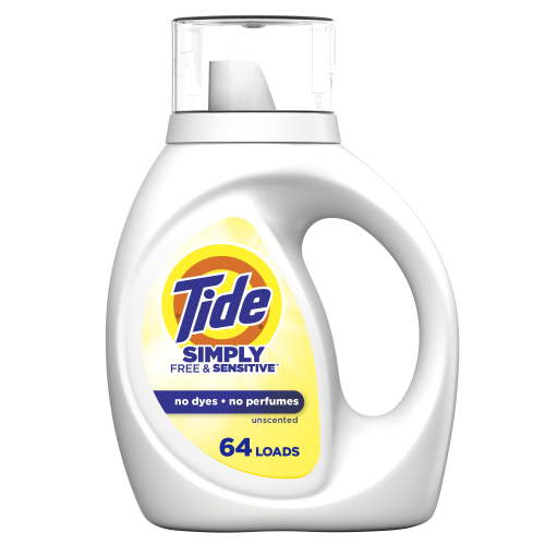 Tide Simply Liquid Laundry Detergent, Free & Sensitive, 84 fl oz, 64 Loads