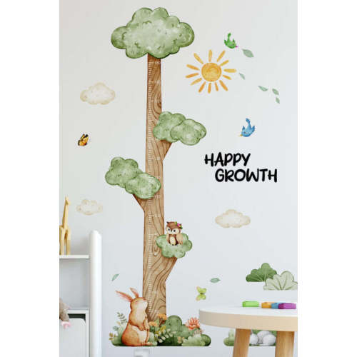 Whimsical Tree Growth Chart Wall Stickers