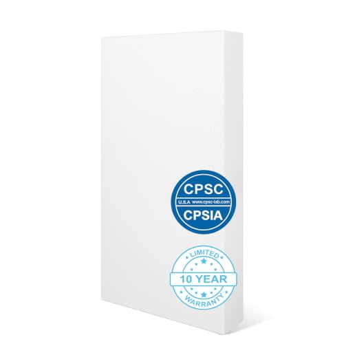 5"x52"x27.5" Premium Crib & Toddler Mattress, Water-Resistant and Removable Machine Washable Outer Cover, CertiPUR-US Certified Medium Firm Foam
