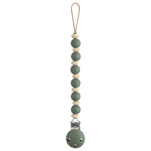 mushie 100% Silicone Baby Pacifier Clip BPA Free | Luna (Dried Thyme)