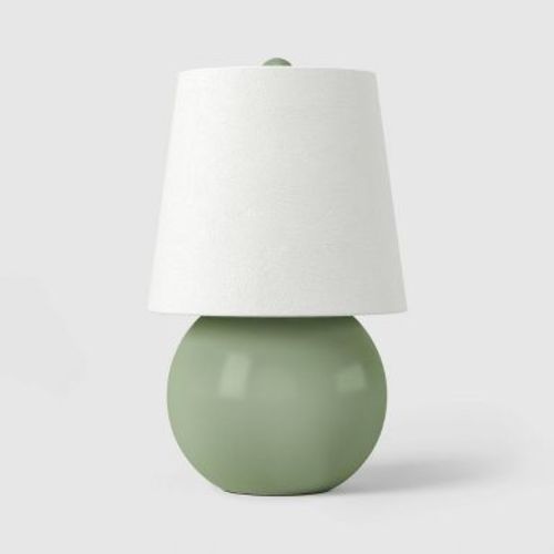 Mini Ceramic Lamp with Finial Green - Room Essentials™