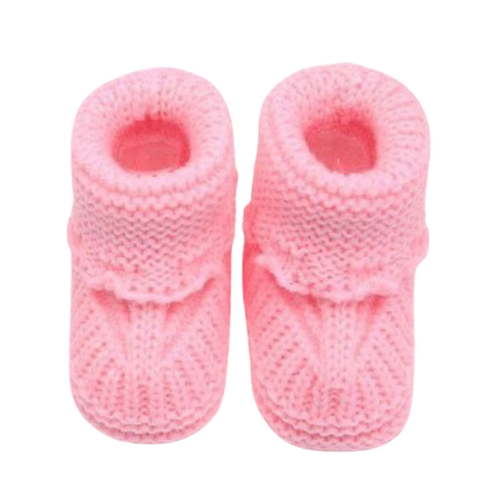 Wxolcjlv Baby Booties Toddler Knitting Lace Crochet Shoes High Top Buckle Shoes Soft Soled,0-6M