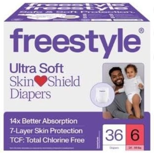 Free~Style Hyper Absorbent Ultra Soft TCF Baby Diapers (Size 6, 36 Count)