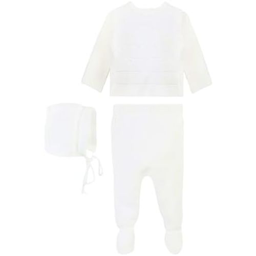 Carriage Boutique Baby Boys Bris Outfit - 3 Piece Brit Milah Set with Bonnet, Newborn Boy Outfits