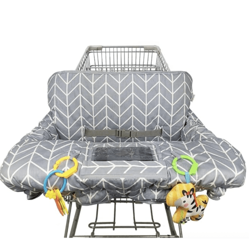 Shopping Cart Cover for Baby ICOPUCA Cotton High Chair Cover, Reversible, Machine Washable for Infant, Toddler, Boy or Girl (Grey Arrow Print)