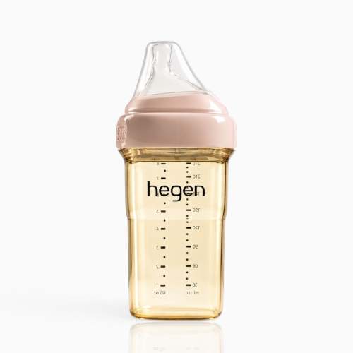 Hegen PPSU Anti-Colic Baby Bottle - 3 to 6 Months - 240ml/8oz - Pink