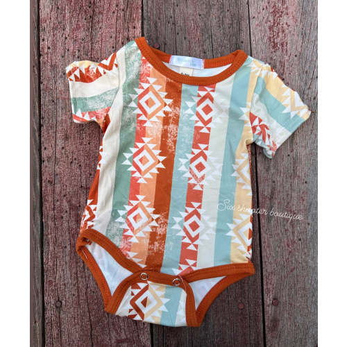 Aztec baby onesie