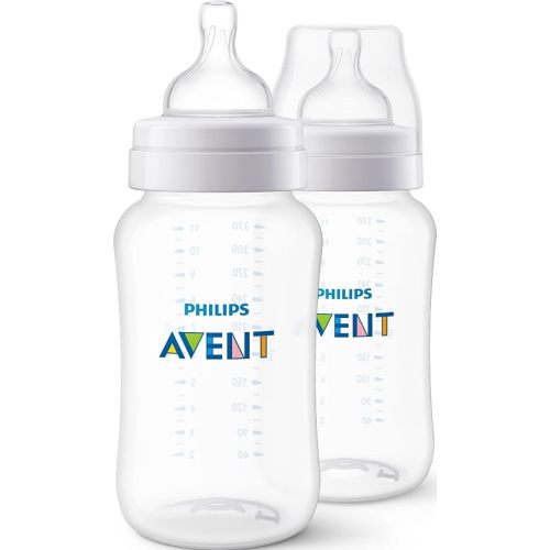 Philips Avent Anti-Colic Baby Bottle with AirFree Vent, Medium Flow, 9 oz