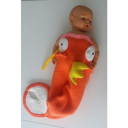 Cuddle-Up Magicarp Amigurumi Snuggle Blanket-Baby Cocoon Crochet Pattern-Baby Sleep Sack Crochet-Baby Sleep Cocoon-Magikarp Hat Pokemon Go