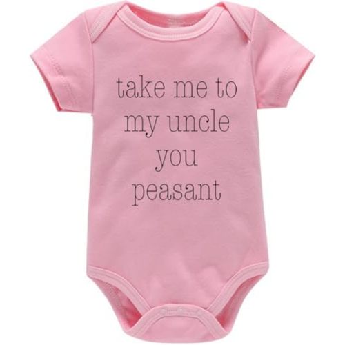 Take Me to My Uncle You Peasant Baby Bodysuit Funny Infant Girls Boys Romper Novelty Uncle Newborn Clothes Cotton