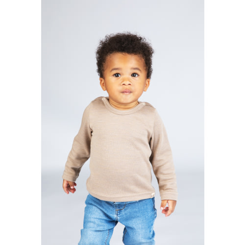 Size: 86/92. 
Baby merino wool & silk long sleeve shirt, GOTS