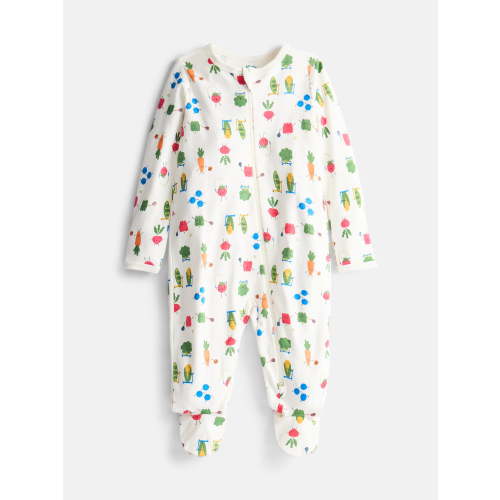 Wonder Nation Unisex Baby Sleep and Play Cotton Pajamas, Sizes Preemie-6-9 Months