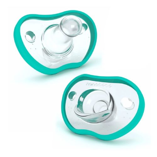 Nanobebe Flexy Pacifier 0-3M Teal - 2 Pack