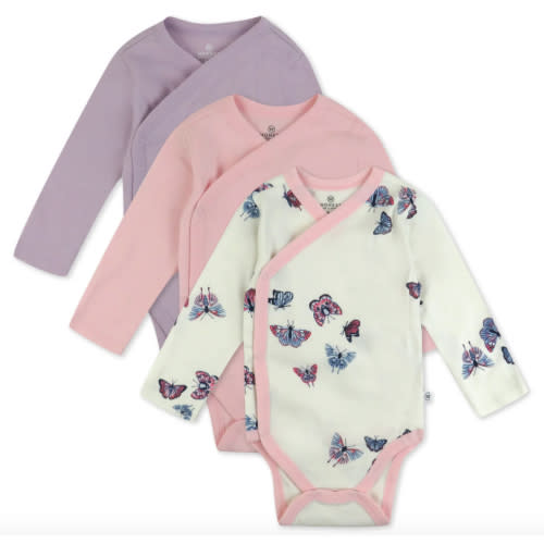 3-Pack Organic Cotton Long Sleeve Side-Snap Bodysuits | Honest Baby Clothing