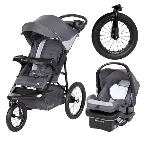 Baby Trend Expedition® Zero Flat Jogger Travel System with LED Lights, Dash Grey