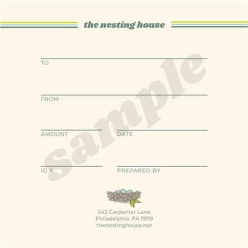 The Nesting House Gift Certificate
