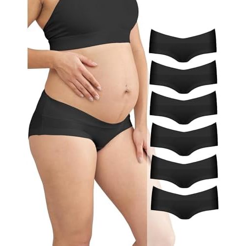 Intimate Portal Maternity Underwear Cotton Pregnancy Postpartum Panties Under the Bump Boyshort Briefs