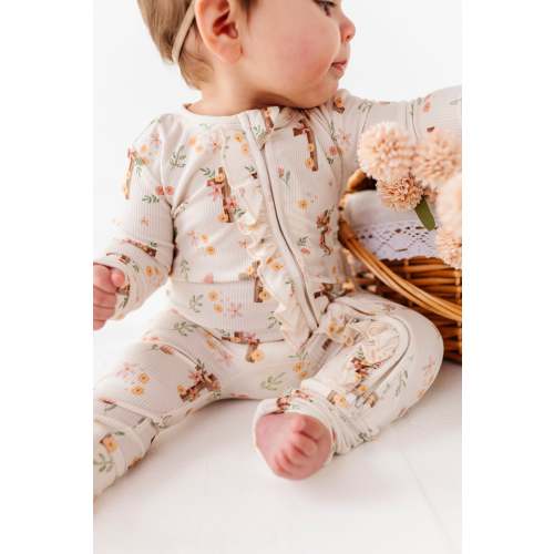 Faith Ribbed Ruffle Convertible Romper