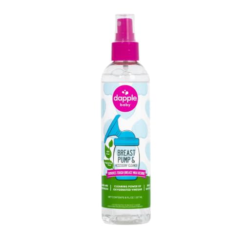 Dapple Breast Pump & Accessory Cleaner, Unscented, Hypoallergenic, Oxygenated Vinegar Formula, Removes Milk Residue, 8 fl oz, 1 Count | Hypoallergenic, Oxygenated Vinegar Formula, Removes Milk Residue
