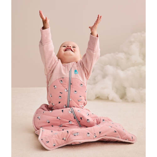 Sleep Bag Long Sleeve 2.5 TOG Organic Cotton/Merino Wool Rose Lamb's Best Friend