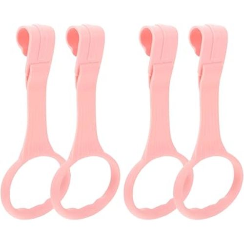 DECHOUS 4Pcs Playpen Pull Up Rings: Pink Baby Pull Up Rings for Play Pen - Walking Exercises Assistant Stand Up Handle for Toddler Practice Gifts