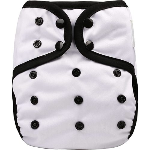 OsoCozy One Size Cloth Diaper Covers - Adjustable Snap Fit & Double Leg Gussets for Baby Boys & Girls from 8-35 Pounds. Use with Prefold, Flat or Fitted Cloth Diapers or Snap-in Inserts.