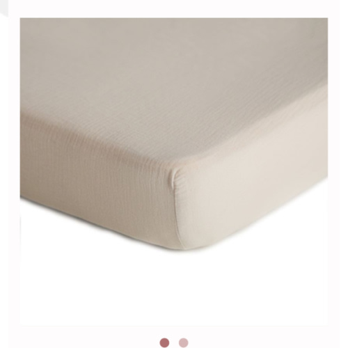 Mushie Extra Soft Muslin Crib Sheet - Fog