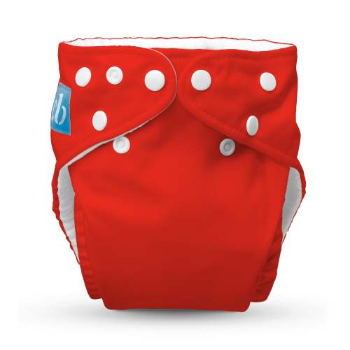 Reusable Cloth Diaper: One Size with Fleece (Pack of 1) - Red