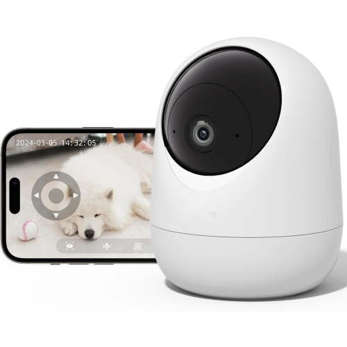 Pan/Tilt Security Camera for Baby Monitor,2K Indoor Cam 360° View, Dog/Pet Camera 5G/2.4G, Smart Motion Tracking& Sound Detection, 2-Way Audio, Night Vision