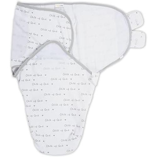 LollyBanks Swaddles 100% Organic Cotton for Boys and Girls, 0-3 Months Newborn Swaddle Sack with Easy Change Zipper, Sleep Swaddle Neutral Baby Registry (Christian Baby)