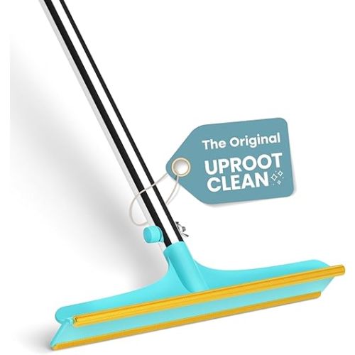 Uproot Cleaner Xtra Pet Hair Removal Tool: Reusable Carpet Rake with Telescopic 60" Handle - As Powerful as Uproot Cleaner Pro Pet Hair Remover, but Made for Carpets, Curtains - Don't Bend Don't Kneel