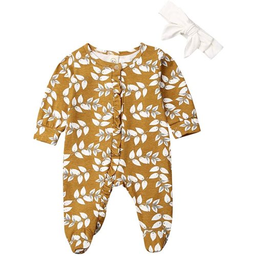 Newborn Baby Girl Boy Footie Romper One Piece Jumpsuit Sleeper Infant Clothes