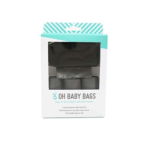 Oh Baby Bags Duffel Dispenser Gift Box, Solid Black
