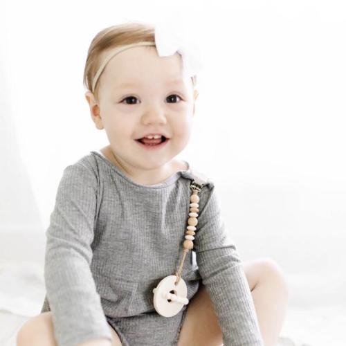 Grady Cutie Clip - Wood Beaded Pacifier Clip – Ryan And Rose
