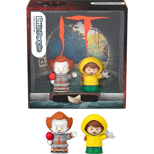 Little People Collector IT Movie Special Edition Set for Horror Fans, Pennywise & Georgie Figures in a Display Package