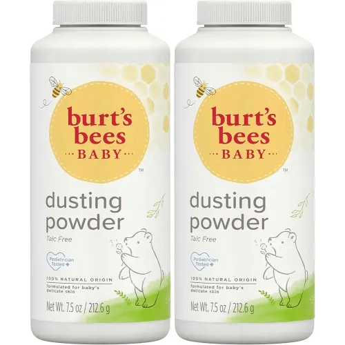Burt's Bees Baby Dusting Powder, Talc Free and Hypoallergenic for Safe and Gentle Comfort, 100% Natural Origin, Pediatrician Tested, 7.5 Oz (Pack of 2)