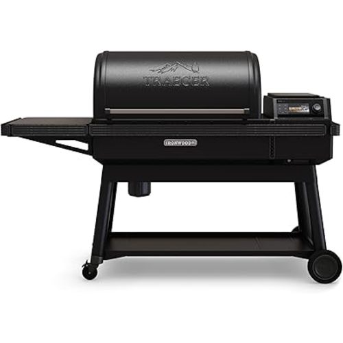 Traeger Ironwood XL Wood Pellet Smoker Grill, 924 Sq In Cooking Area, WiFIRE Smart Temperature Control, Up to 500 Degrees, Super Smoke Mode, 6 in 1 Outdoor BBQ Electric Smoker and Grill