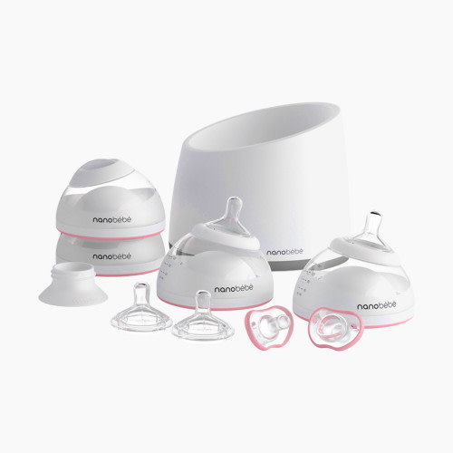 Nanobebe Baby Bottle Starter Kit - Pink